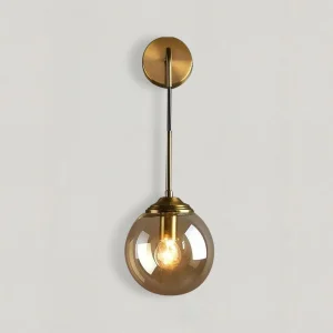 Glas-wandlamp bolvorm – elegante melkglaslamp met modern hangontwerp