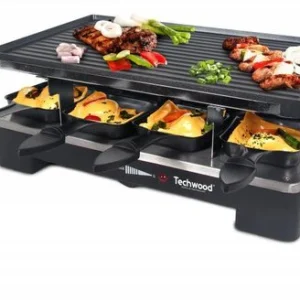Techwood – Raclette – grill – omkeerbare bak/grillplaat – 8 personen