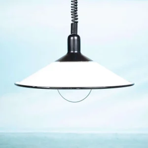 Zweeds minimalistische hanglamp jaren 70, vintage treklamp