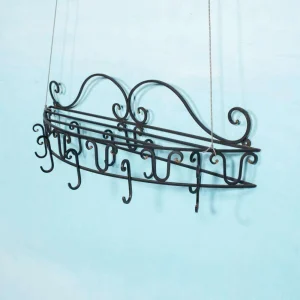Brutalist Franse kapstok Smeedijzer, iron vintage coat rack