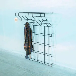 Minimalist wandkapstok draadstaal, vintage string coat rack