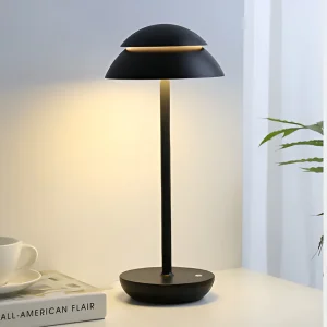 UmbraGlow Slim | Draadloze LED-tafellamp met kap in minimalistisch design