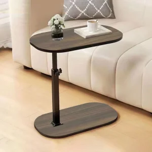 Bijzettafel Verstelbaar | Hoogte 45–80 cm | Compact Tafel voor Bed & Bank | Stalen Frame | Multifunctioneel