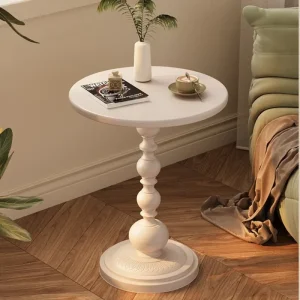 Bijzettafel Rond Vintage Modern | Compact & Lichtgewicht | Stijlvolle Decoratieve Tafel | Tijdloos Ontwerp