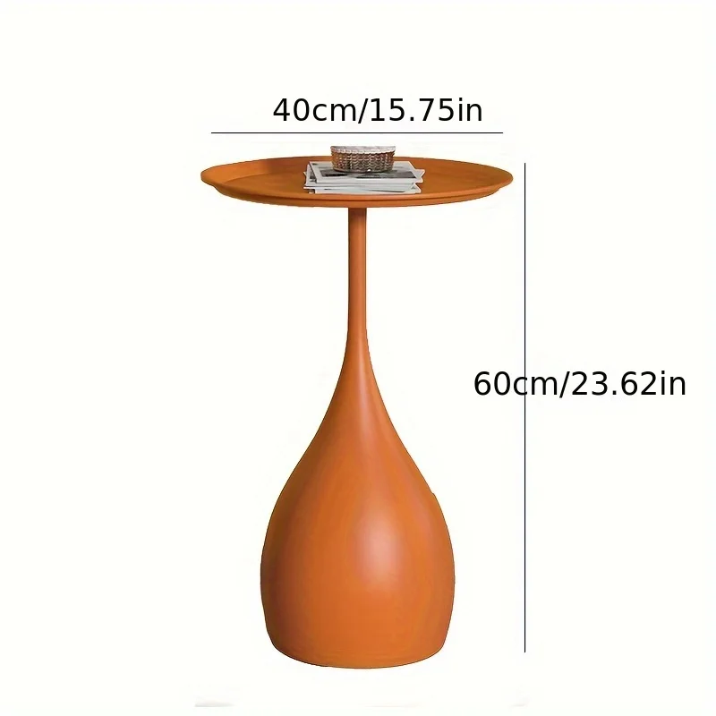 Ariessa Lumo | Mobiele ronde bijzettafel in licht-luxe design voor bank & bed - Afbeelding 8