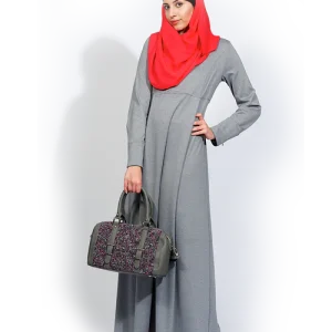Abaya Feather Grey
