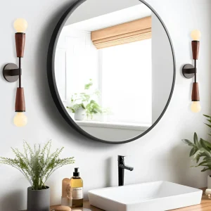 Zweiflammige glazen wandlamp – elegant retrodesign met metaal & E27-fitting