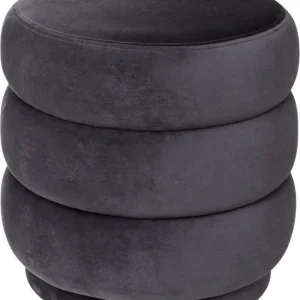Atmosphera luxe poef velvet Sinan - H40 cm - Velours - Fluweel - Voetsteun