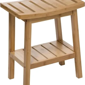 5Five Douche of bijzet krukje - bamboe hout - L40 x B25 x H46 cm
