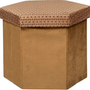 Atmosphera Poef/krukje/hocker Jiling - Opvouwbaar/opslag box 60L