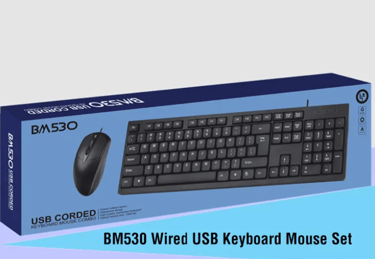 Toetsenbord en muis bedraad ANDR – Zwart Qwerty - Afbeelding 6