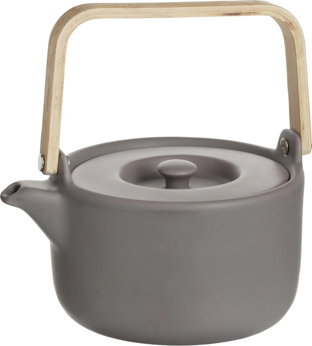 Theepot in keramiek met bamboe 80cl - Handvat, zeef, filter - Afbeelding 4
