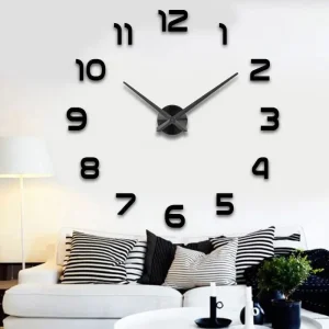 Timovia | Minimalistische 3D-Wanduhr zonder lijst
